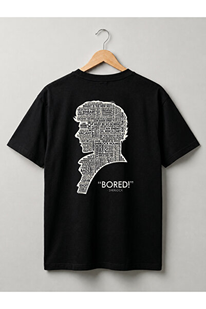 Grafftee Clothing تي شيرت من القطن الفاخر للجنسين بتصميم مطبوع خاص من شيرلوك ...