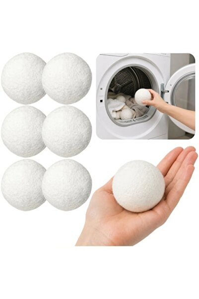 LEAN Set de bile de lână hipoalergenice pentru uscător, 7 cm, 6 bucăți, 30859