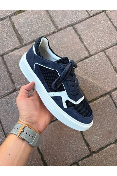 EasyWalk LACİVERT SÜET DERİ SNEAKERS