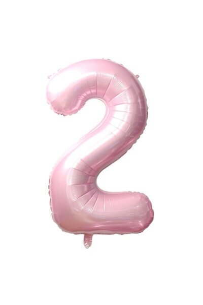 OEM Balon număr din folie, 102cm, Roz bebeluș