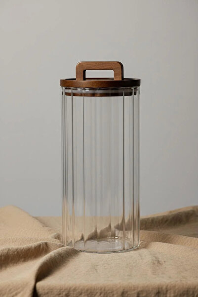 Bereketli Store Arow Ecolid 2400 ml Glass Jar with Line Detail |   Large Stor...