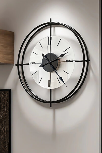 SEVİNÇ KONSEPT SİYAH Deluxe Şeffaf Iskandinav (Büyük Boy 50x50 cm) Modern Dek...