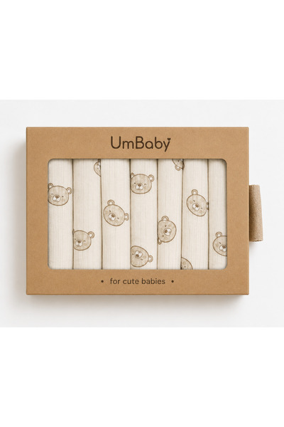UmBaby Boxed Baby Mouth Wipes 100% Cotton 7 Pieces