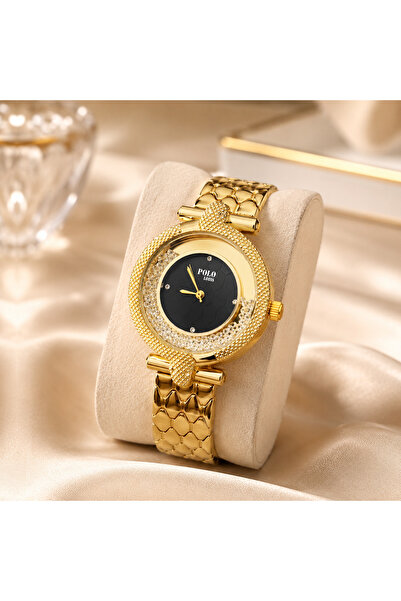 Polo Louis Women's Wristwatch with Rotating Stone Detail