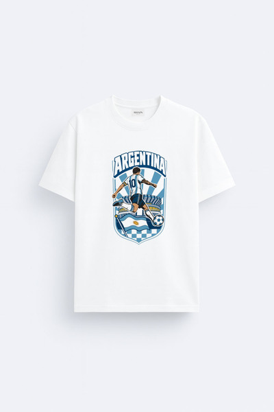 cesita Argentina World Cup Printed Cotton White T-Shirt T-Shirt