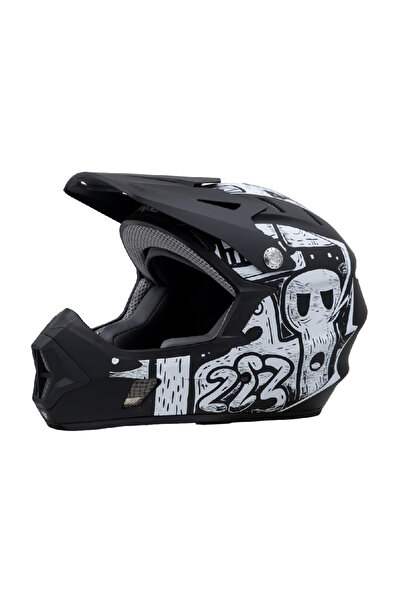 RAPTOR Gravity Fullface XL 61-62cm Street Noir Bisiklet Kaskı
