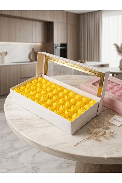 Lilac Home Yapay Çiçek Kutlu 50 Adet Sarı Lale Kafası