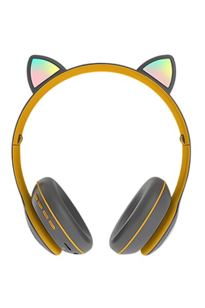 Velaris Căști wireless pliabile cu urechi de pisică, Bluetooth 5.0, HiFi, Bas...