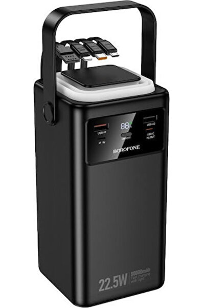 Borofone BJ65B Power Bank 80000mAh 22.5W με 2 θύρες USB-A και 1 θύρα USB-C Po...