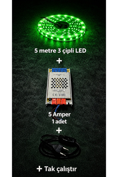 LUMIXA ENERJİ Mutfak Dolabı Tezgah Üstü Ve Ev Dekarasyon Için 5 Metre Şerit L...