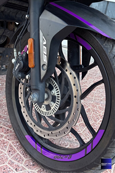 Banxtre 8 Pieces Wheel Rim Stripe Sticker Set for Bajaj Pulsar Rs200 (Enough ...