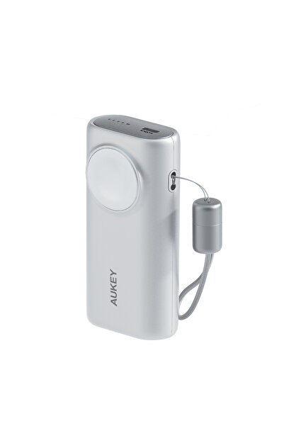 AUKEY MagFusion Sync 5100mAH Magnetic Wireless Charging Power Bank with Apple...