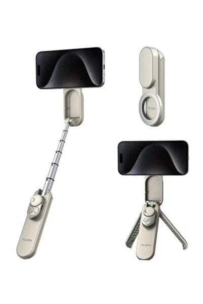 TELESIN Magnetic Mini Selfie Stick Tripod for Smartphone | 2-in-1 Extendable ...