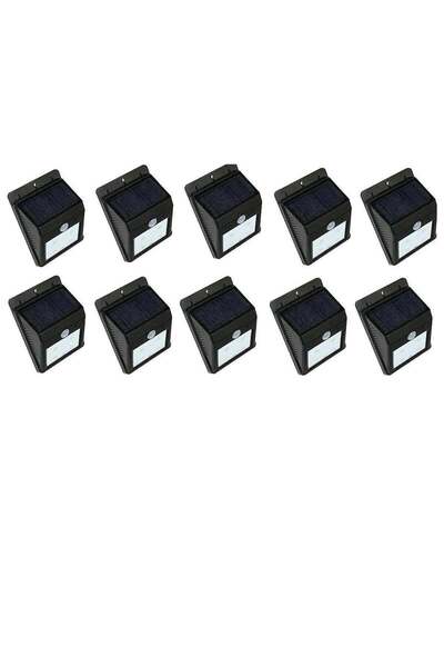 ELTRAZONE 10-Pack Solar-Powered Motion Sensor Outdoor Security Lights