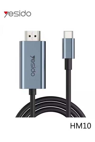 Yesido كابل محول HM10 من USB-C إلى HDMI بطول 2 متر - عالي السرعة 4K UHD، 60 ه...