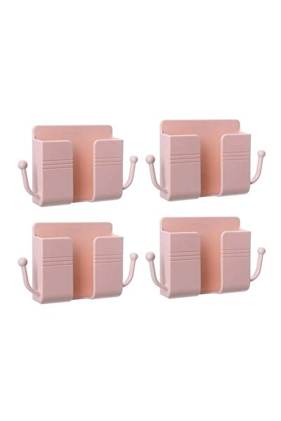 ELTRAZONE 4 Pcs Wall Mount Phone Holder Stand with Data Cable Receiving Hole