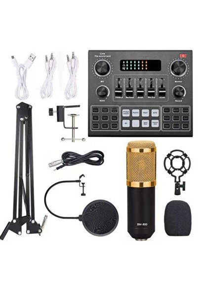 ELTRAZONE Elite V9 Sound Card & BM800 Pro Microphone Bundle for Advanced Broa...
