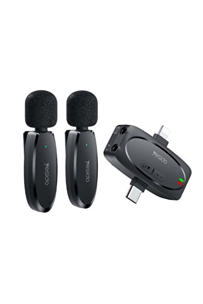 Yesido KR15 Portable 2-in-1 Wireless MEMS Microphone System – 360° Voice Pick...