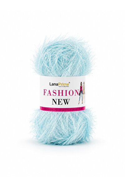 Lanaprime Fashion-New Eyelash Yumoş Νήμα Πλεξίματος Φαντασίας - 104 Ice Blue