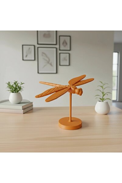 OEM Decor de Perete Libelulă Stil Modern - Orange compozit mat