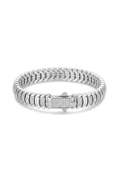 h&b design jewel Steel Stone Gourmet Bracelet