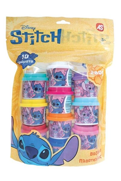 As Play-Doh Disney Stitch Τσάντα με 10 βάζα και καλούπια για καπάκια 280γρ (1...