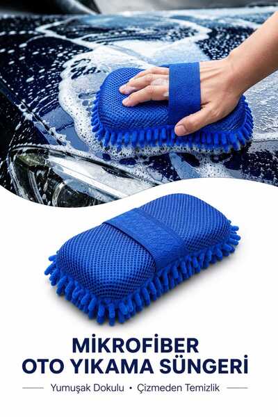 Deconitte Mikrofiber Oto Yıkama Süngeri, Çizmez Araç Temizlik Pedi, Ergonomik...