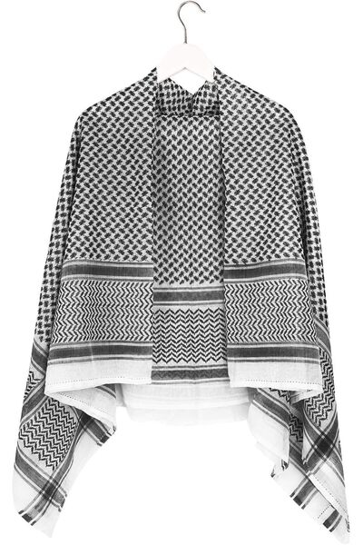 PURFUN Men's Large Arab Shemagh Headscarf Muslim Headcover Shawl Keffiyeh Ara...