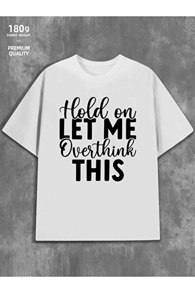 BASEPULSE تي شيرت رجالي مضحك بتصميم "Think Less Do More" - تي شيرت أبيض كبير ...