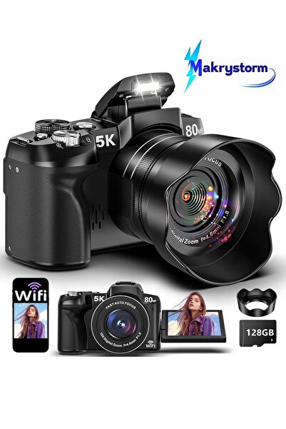 Makrystorm 4K Digital Camera for Photography, 64MP Autofocus Vlogging Camera ...