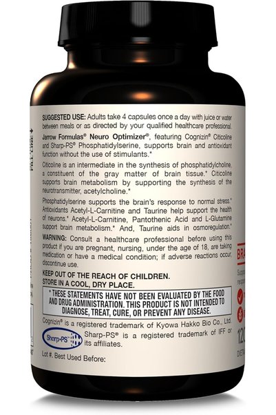 Jarrow Formulas Neuro Optimizer Formula pentru Creier 120 Capsule