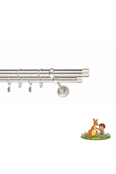 KLEIDECO Galerie dubla perdea Austria, Metal, Diametru 25/19mm, Capete WIEN, ...