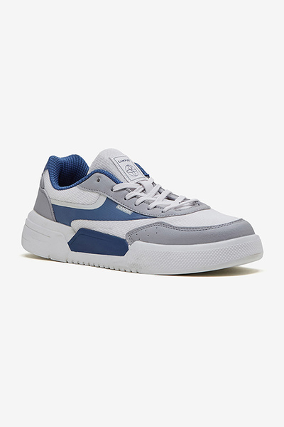 Campus Men Savage Memory Foam Lace-Up Sneakers-White