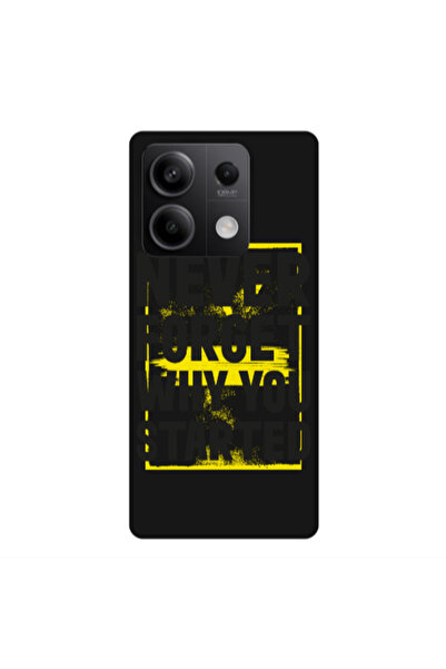 Other Xiaomi Redmi Note 13Pro 5G Never Forget Black Colored Silicone TPU Θήκη