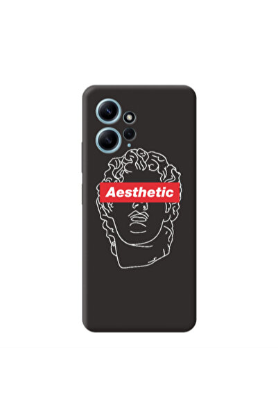 Other Xiaomi Redmi Note 12 4G Aesthetic Black Colored Silicone TPU Θήκη