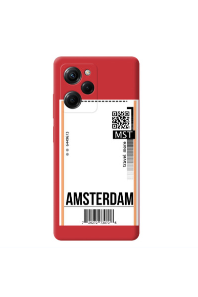 Other Xiaomi Poco X5 Pro Amsterdam Travel More Red Colored Silicone TPU Θήκη