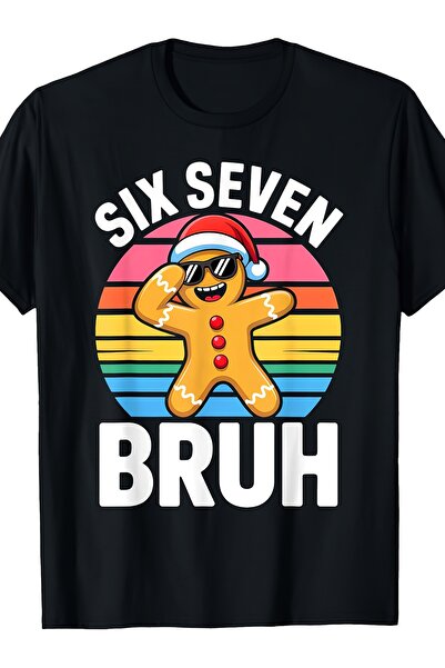 12 Teknoloji تي شيرت نسائي بطبعة '67' وSix Seven Gingerbread - تي شيرت برسوما...