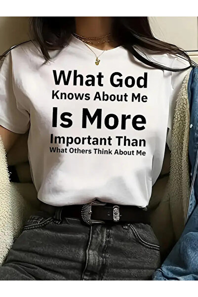 212Wear تي شيرت نسائي مسيحي بتصميم جرافيك ملهم من آية الكتاب المقدس: "ما يعرف...