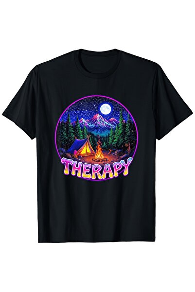 BASEPULSE Men's Women's Heavyweight 180gsm Glow-in-the-Dark Camping T-Shirt -...