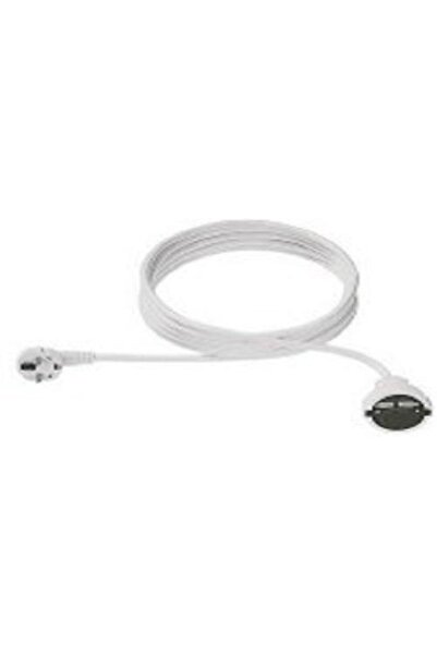 OEM Cordon prelungitor schuko+Priza H05VV-F 3G1.5, 5 m, alb, cu protectie pt ...