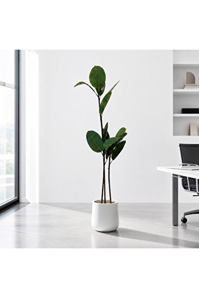 Rahaty Store Artificial Ficus Tree Pot, Luxurious Entrance Decor 105 cm