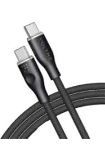 VOLTME 100W Double Type-C to Type-C Braided Charging Cable 1m Black