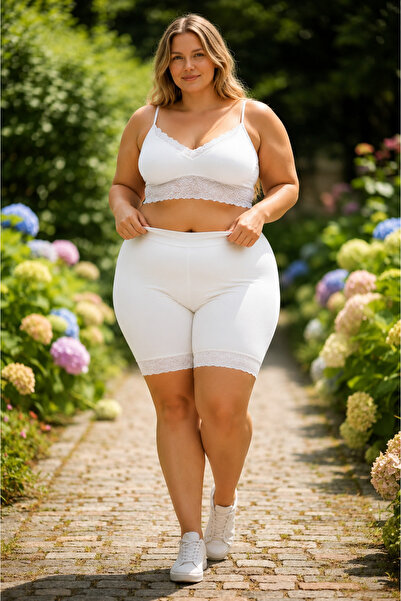 MİSSEMMA Women's Plus Size Shorts Underwear Bamboo-Cotton Breathable Fabric