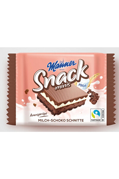 Manner Napolitana cu umplutura de nuci 25g, Austria, contin gluten, cu ciocolata