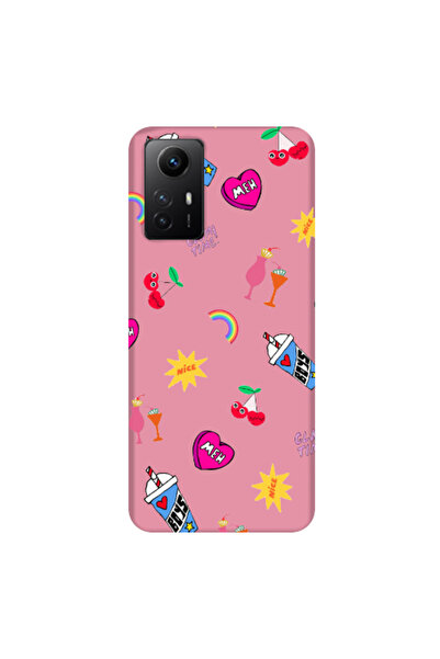 Other Xiaomi Redmi Note 12s glam time Pink Colored Silicone TPU Θήκη
