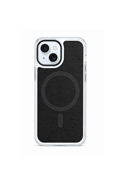 Brabus iPhone 15 Uyumlu Uniq MagSafe Özellikli Orijinal Keten Kaplamalı Sarar...