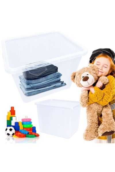 EDANTI Cutie de depozitare din plastic cu capac, Multibox, 40x33x30 cm, 30 L