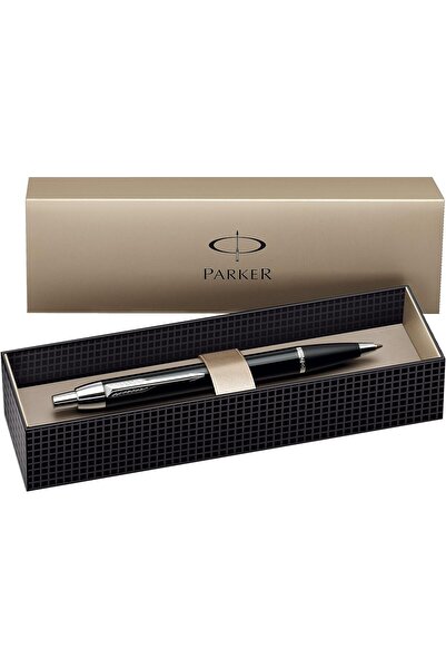 Parker IM Retractable Ballpoint Pen with Chrome Trim and Medium Nib, Gift Box...