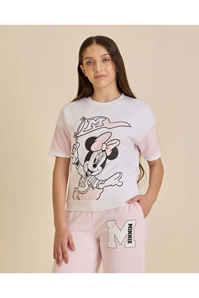 REDTAG Senior Girls White Minnie T-shirt