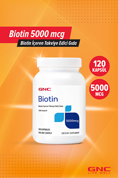 GNC Biotin 5000 mcg 120 Kapsül